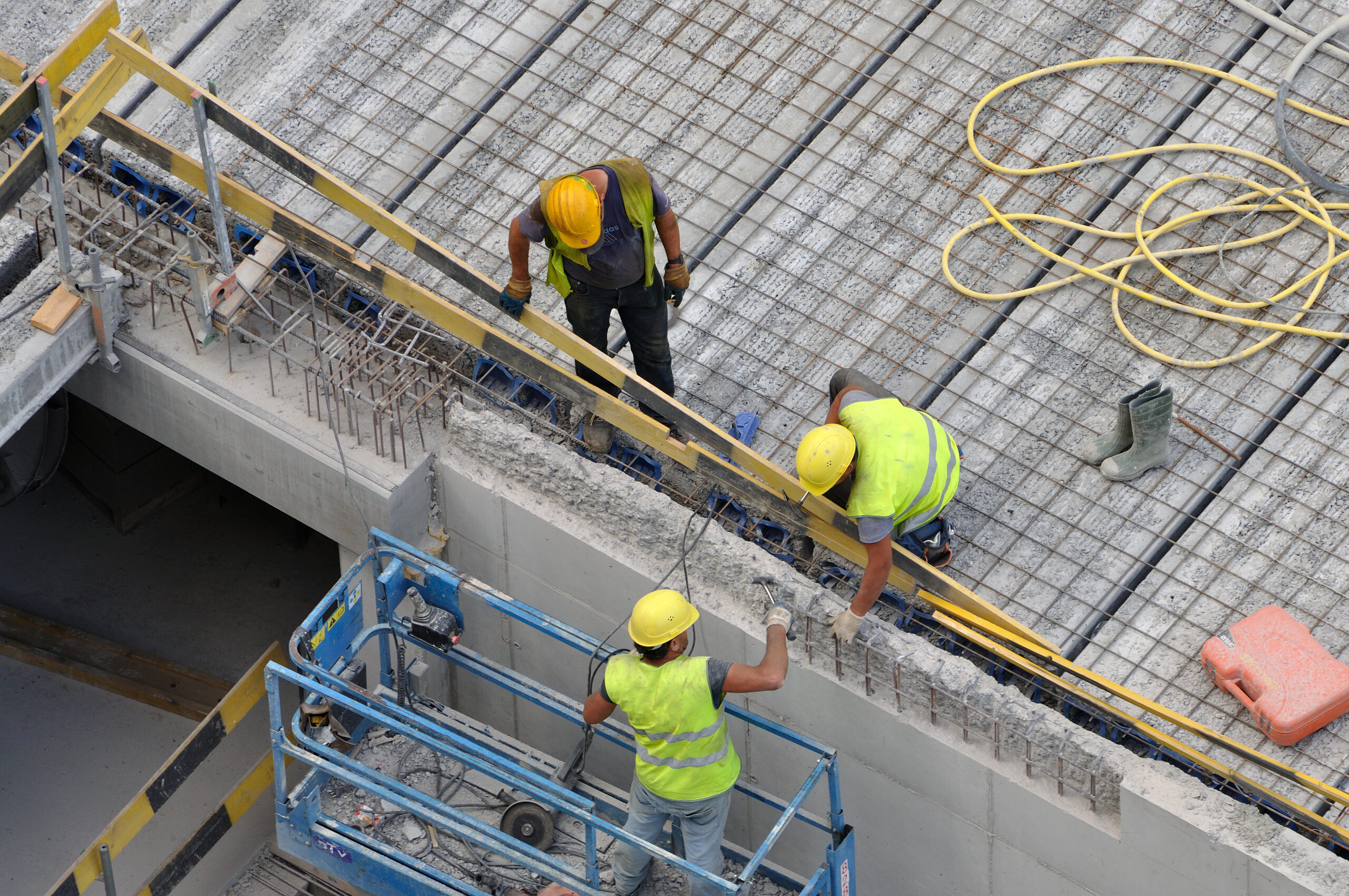 ouvrier sur un chantier